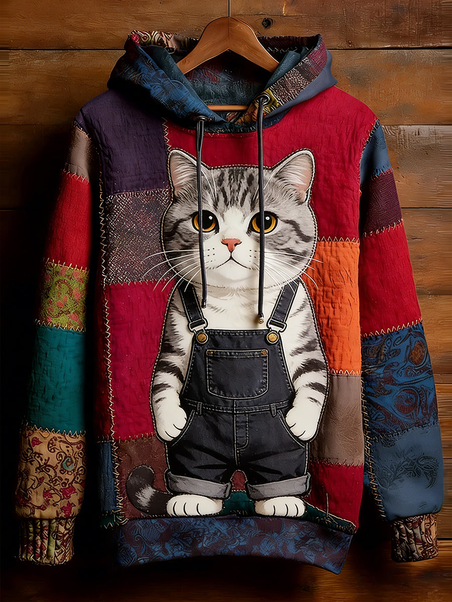 Unisex Retro Tier Kunst Print Bequemes Casual Sweatshirt