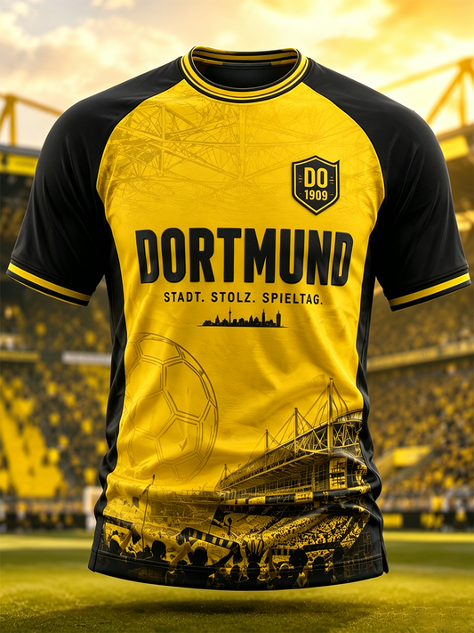 Herren-T-Shirt Dortmund mit kurzen Ärmeln