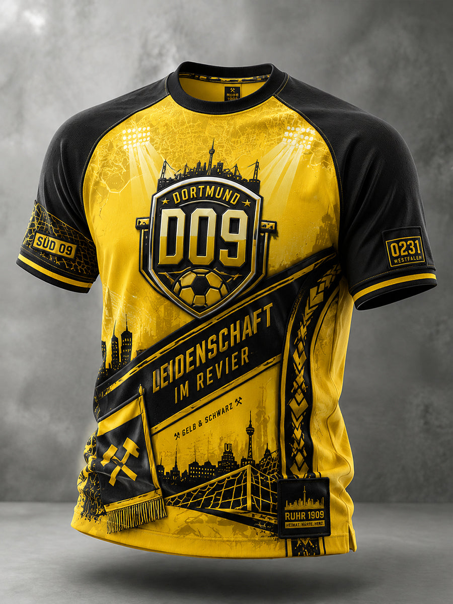 Herren-T-Shirt Dortmund mit kurzen Ärmeln