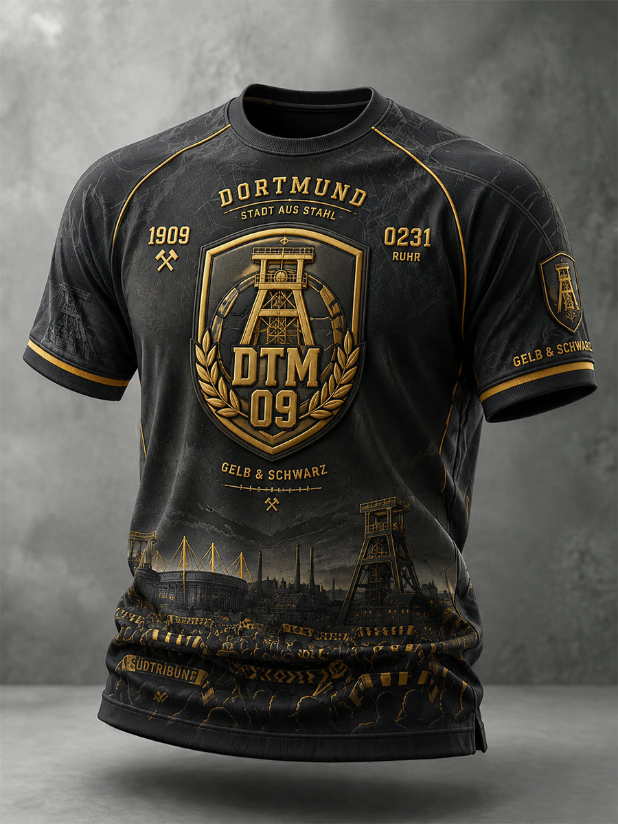 Herren-T-Shirt Dortmund mit kurzen Ärmeln