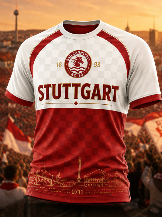 Herren-VfB-Stuttgart-T-Shirt mit kurzen Ärmeln