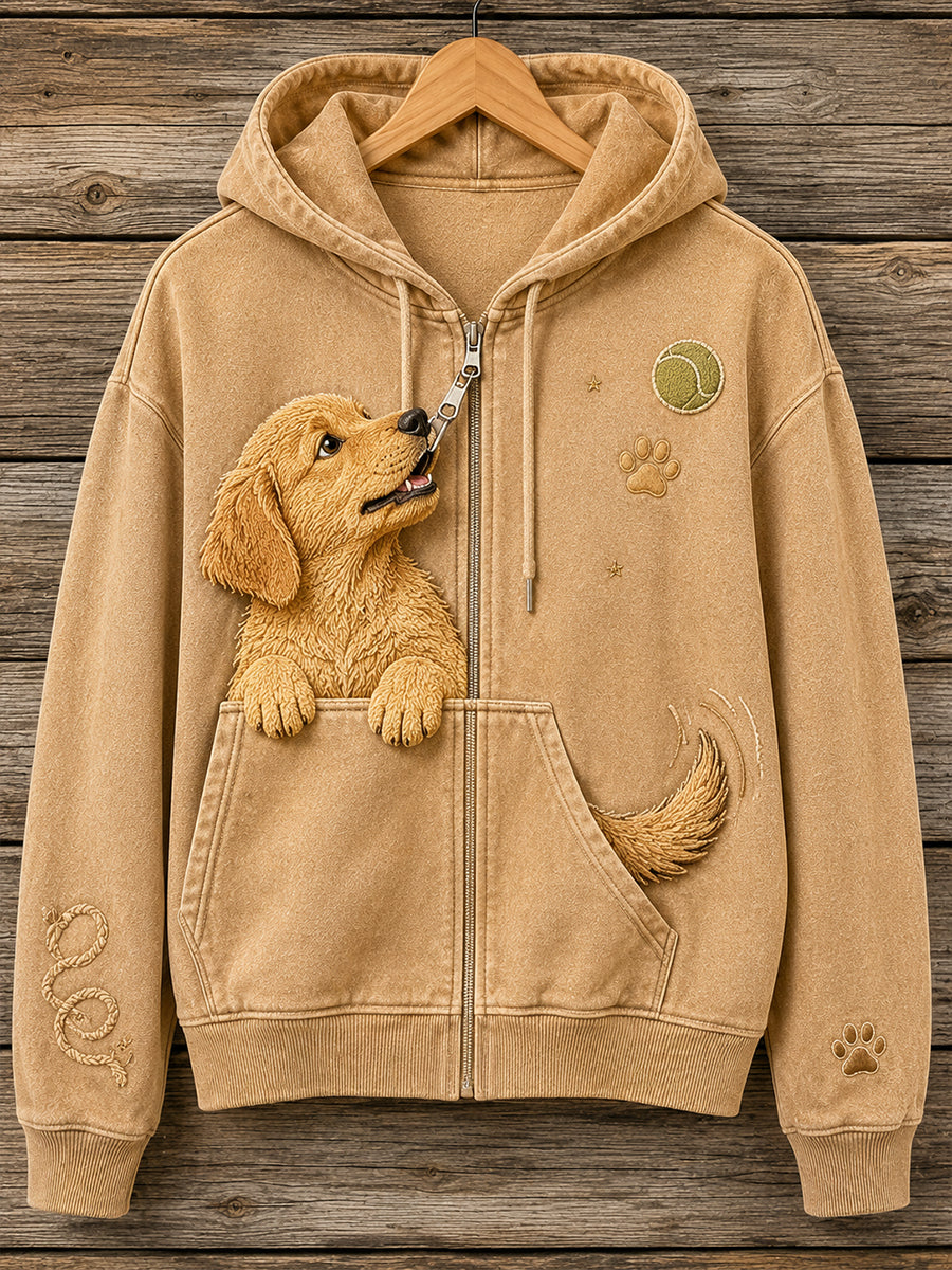 Frauen Spaß Tiere Zip-Up Hoodie