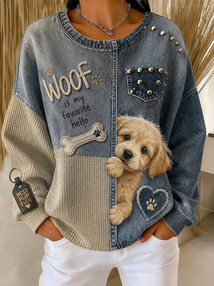Damen-Sweatshirt mit lustigen Tieren