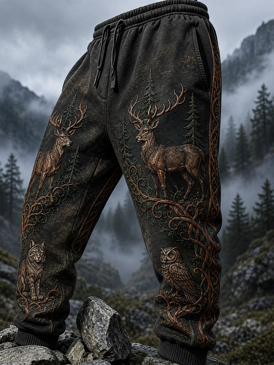 Retro nordischer Kunstdruck Lässige bequeme Jogginghose