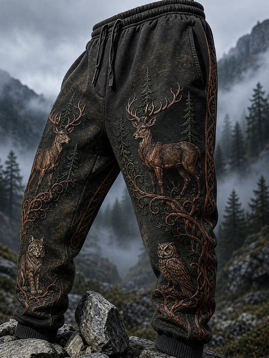 Retro nordischer Kunstdruck Lässige bequeme Jogginghose