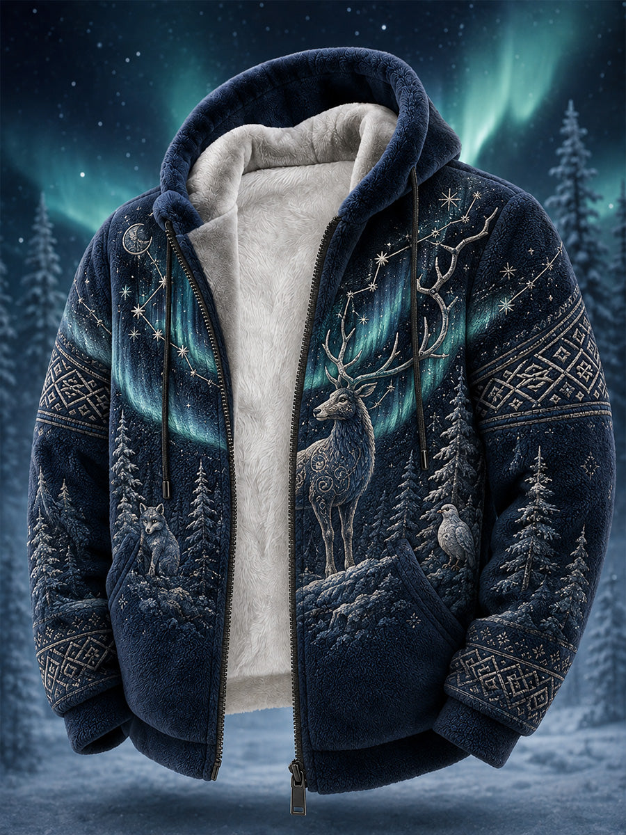 Retro nordischer Kunstdruck – lässiger, bequemer Hoodie