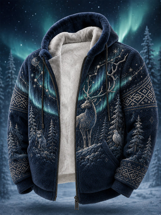 Retro nordischer Kunstdruck – lässiger, bequemer Hoodie