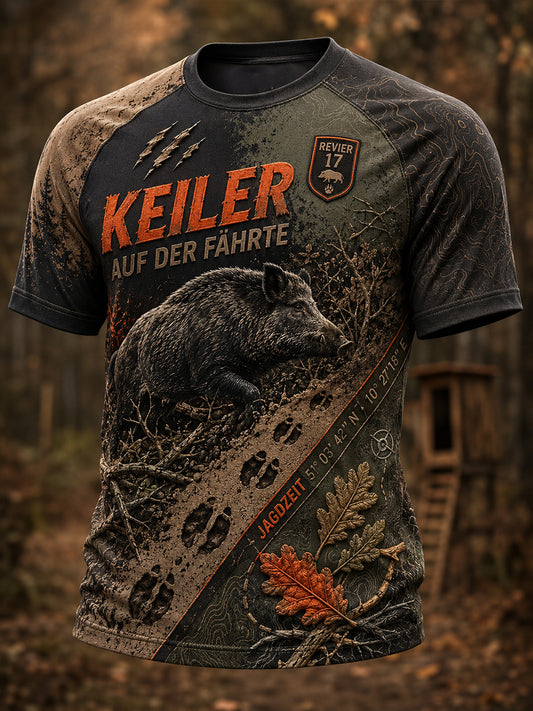 Herren-T-Shirt mit Kurzarm zur deutschen Jagdsaison