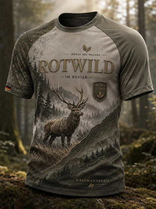 Herren-T-Shirt mit Kurzarm zur deutschen Jagdsaison