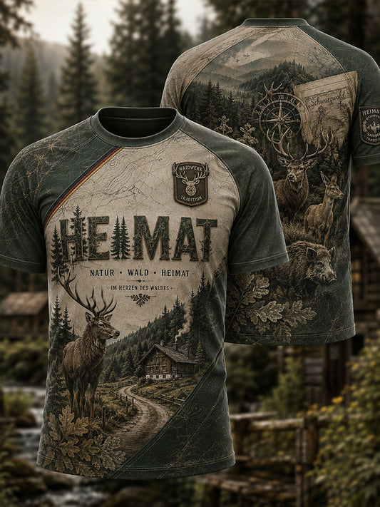 Herren-T-Shirt mit Kurzarm zur deutschen Jagdsaison