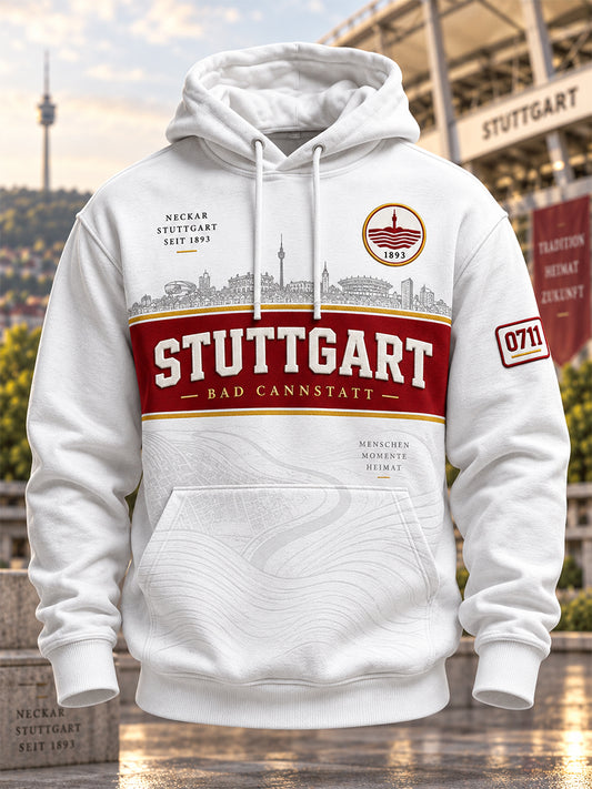 Herren-Übergrößen-Kapuzenpullover mit abfallenden Schultern und Taschen