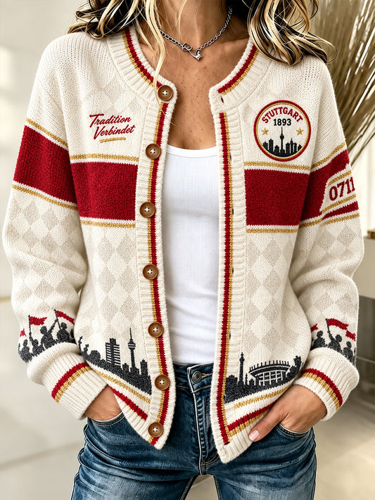 Damen-Strickjacke im Cardigan-Stil von