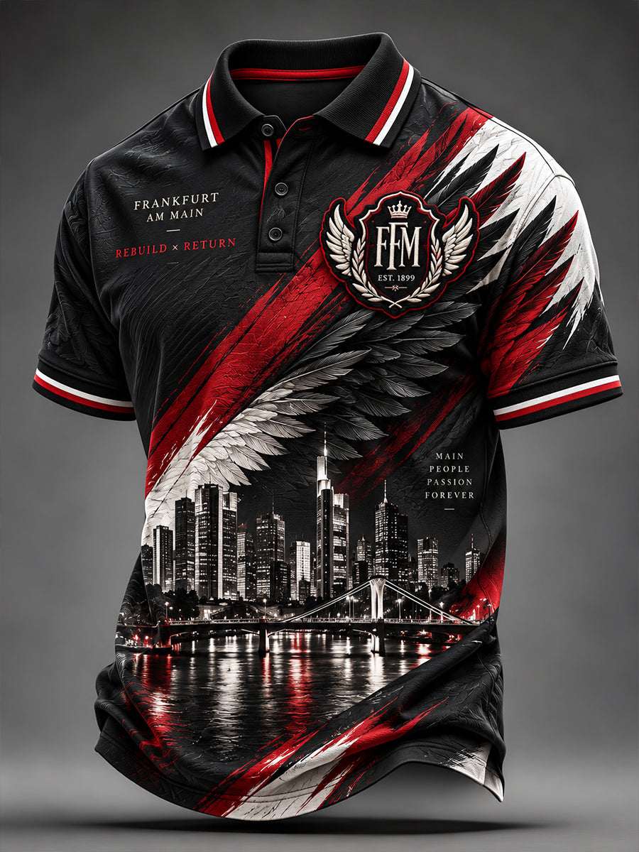 Herren-Eintracht-Frankfurt-Shirt mit kurzen Ärmeln