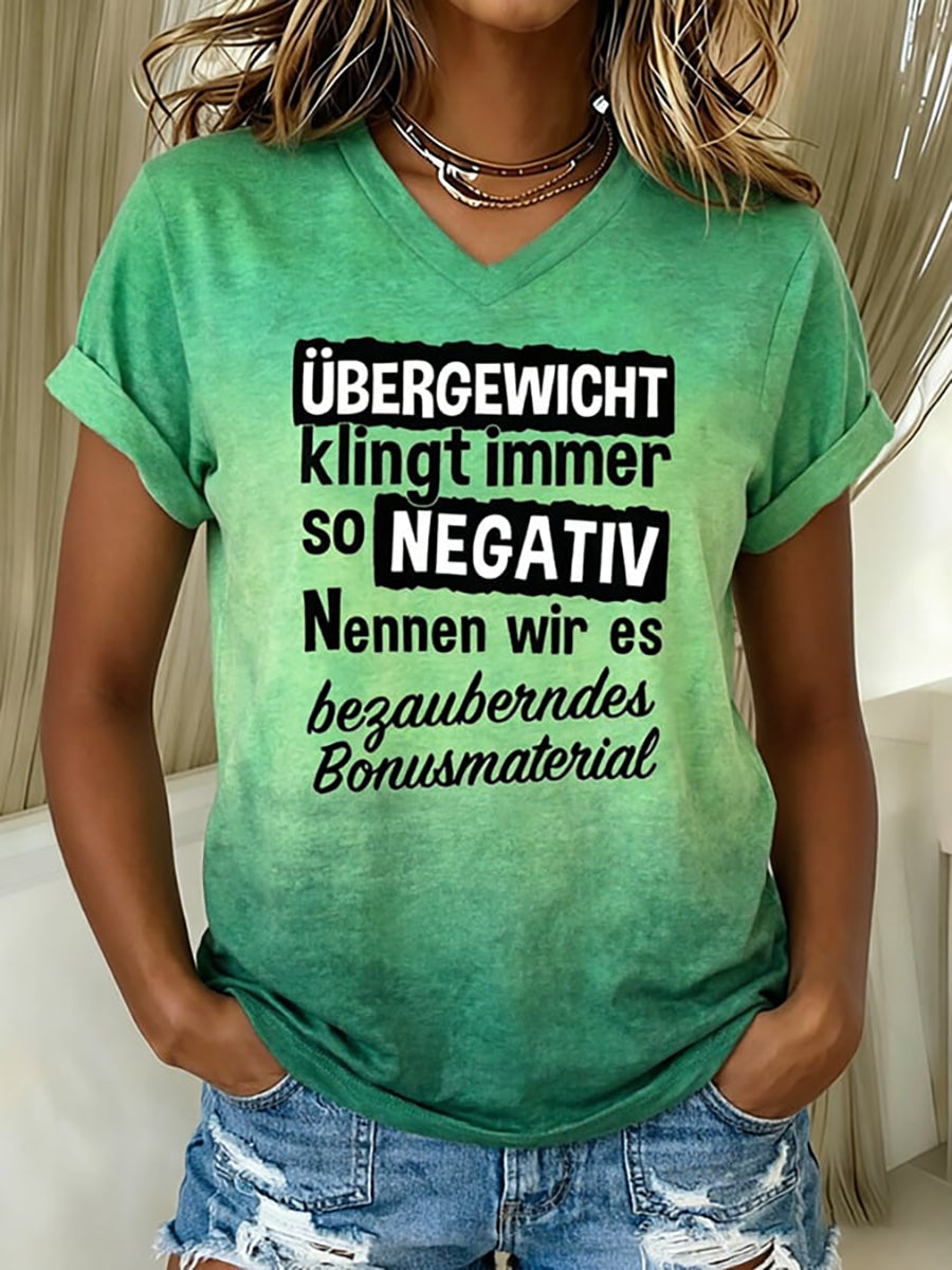 Frauen-T-Shirt mit witzigem deutschen Slogan-Print