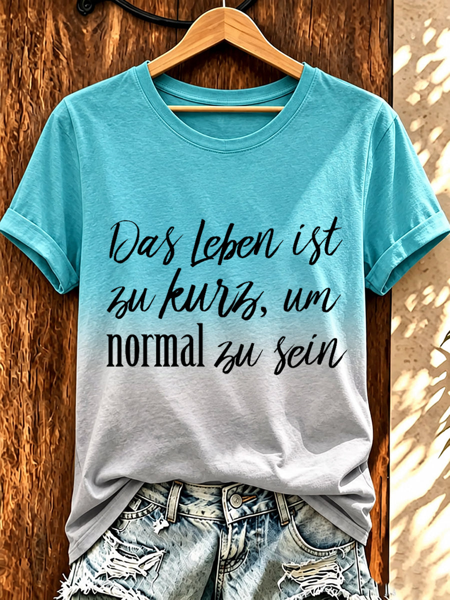 Frauen-T-Shirt mit witzigem deutschen Slogan-Print