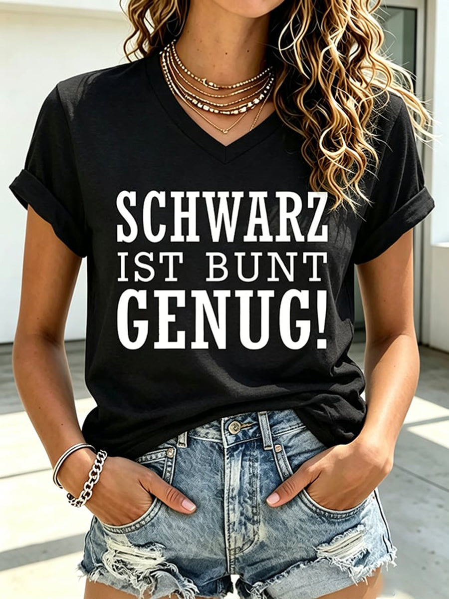 Frauen-T-Shirt mit witzigem deutschen Slogan-Print