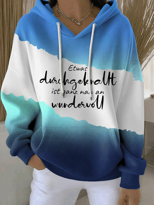 Frauen-Hoodie mit witzigem deutschem Slogan-Print