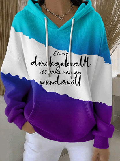 Frauen-Hoodie mit witzigem deutschem Slogan-Print
