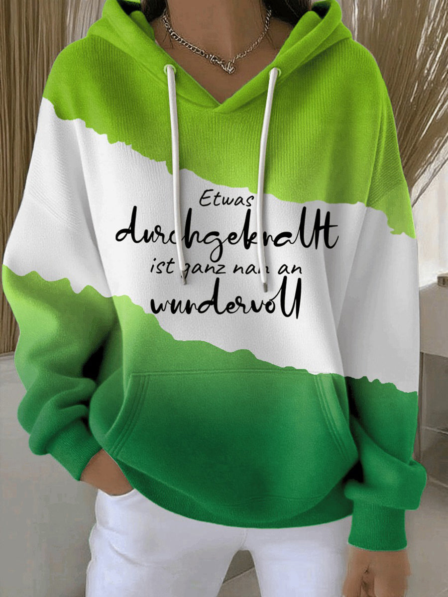 Frauen-Hoodie mit witzigem deutschem Slogan-Print