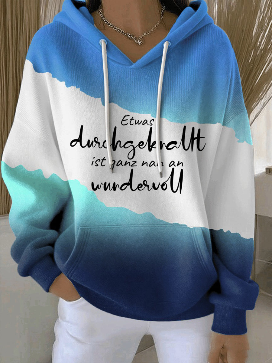 Frauen-Hoodie mit witzigem deutschem Slogan-Print