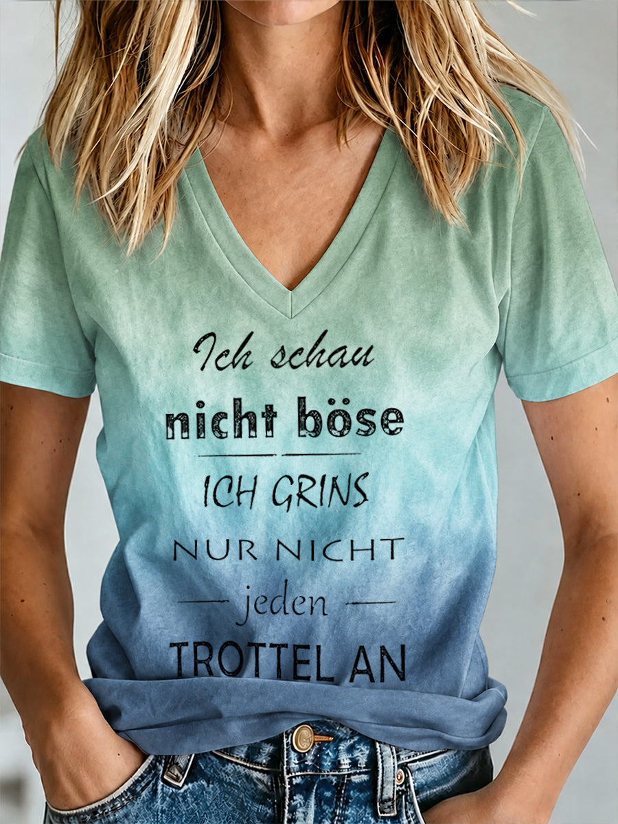 Frauen-T-Shirt mit witzigem deutschen Slogan-Print
