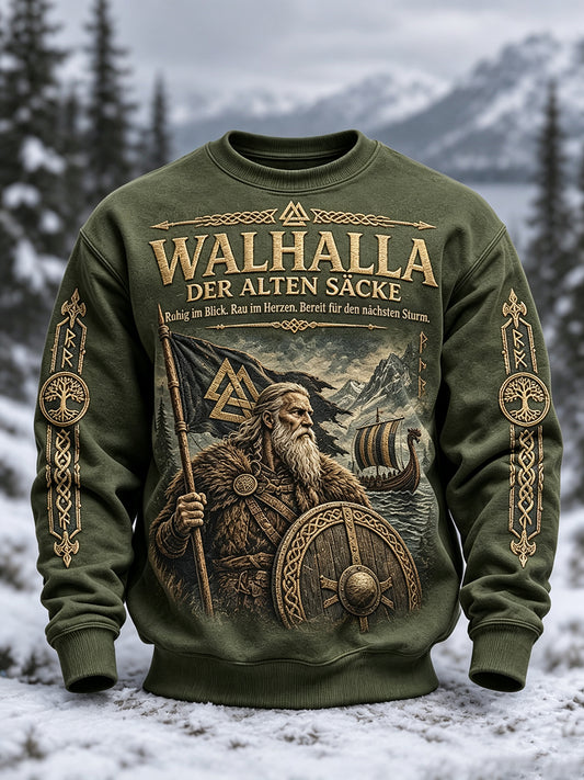 Herren-Sweatshirt im Wikingerstil mit Rundhalsausschnitt