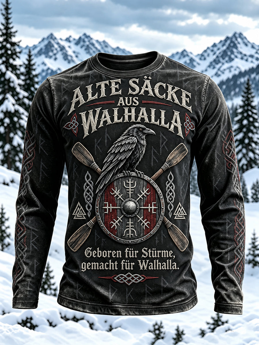 Herren-T-Shirt im deutschen Wikinger-Stil mit langen Ärmeln