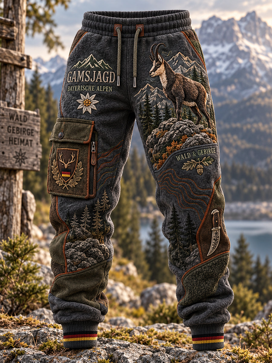 Herren-Herbstmode-Laufhose mit Jagdmotiv, lässige Sweatpants