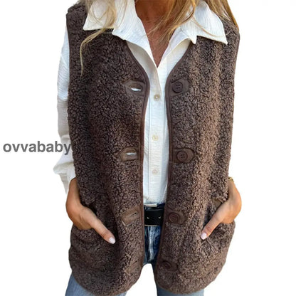 Weste mit Knopfleiste für Frauen Braun / S(EU 36) Oberteile