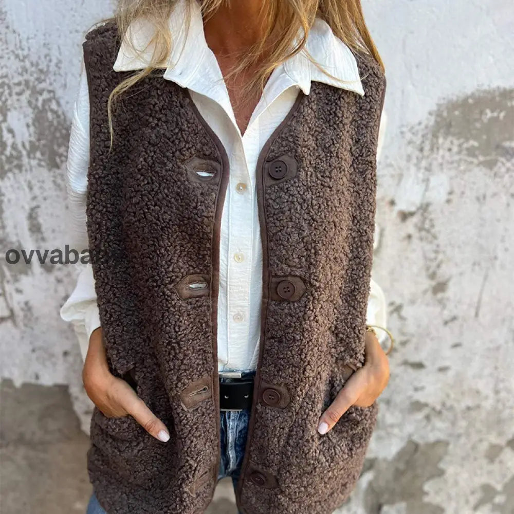 Weste mit Knopfleiste für Frauen Oberteile